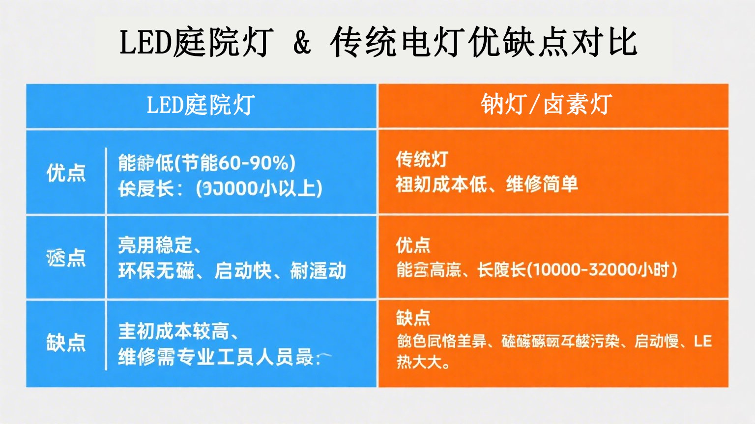 LED庭院燈與傳統(tǒng)燈的優(yōu)缺點 封面圖
