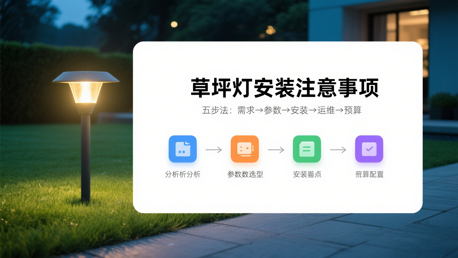 草坪燈安裝注意事項(xiàng) 封面圖