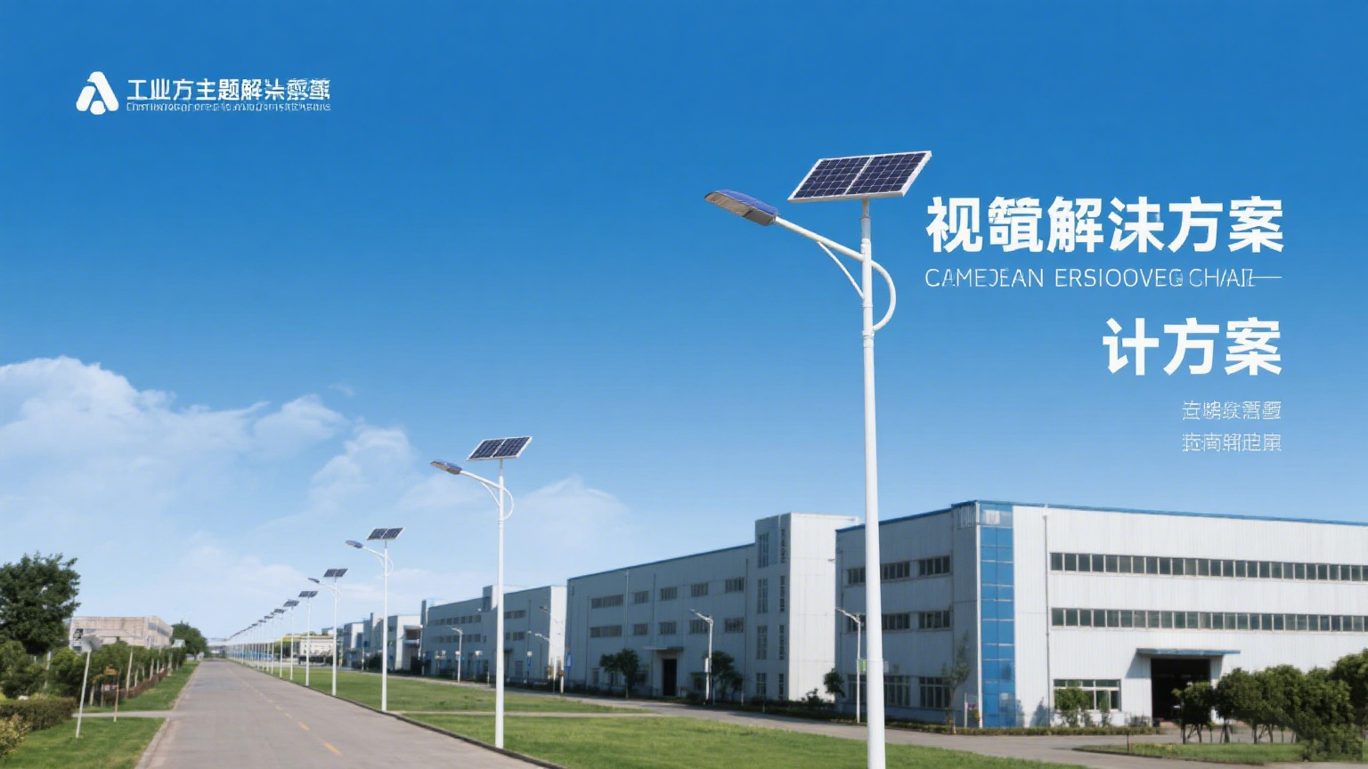 廠區太陽能路燈安裝方案 效果示意